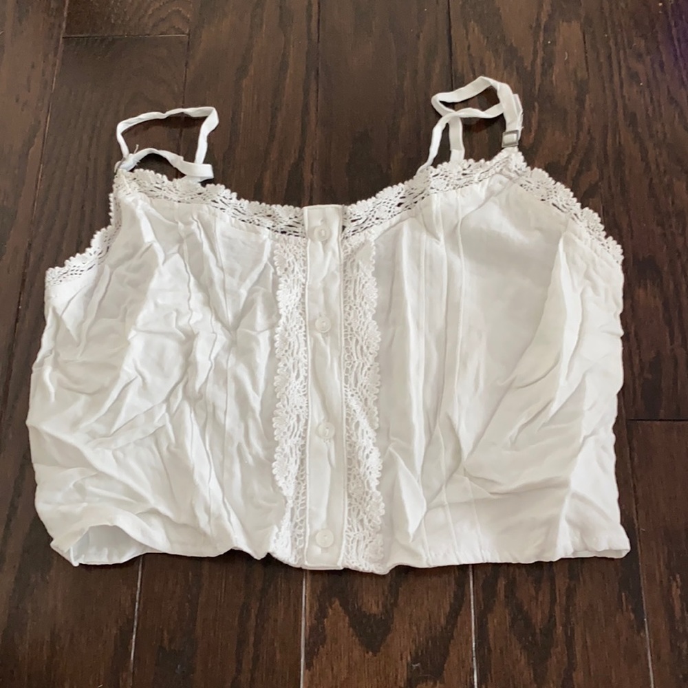 Garage XS white crop top